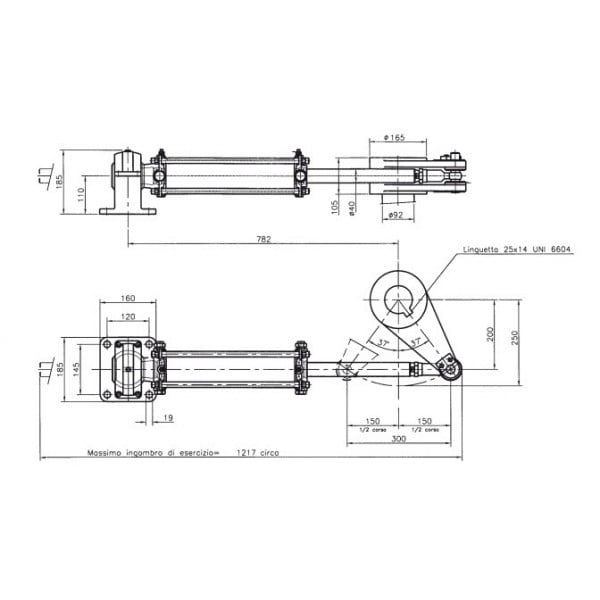 Hydraulikzylinder für Außenborder MaviMare MC350HD-2 Frontmontage bis 350 PS 13
