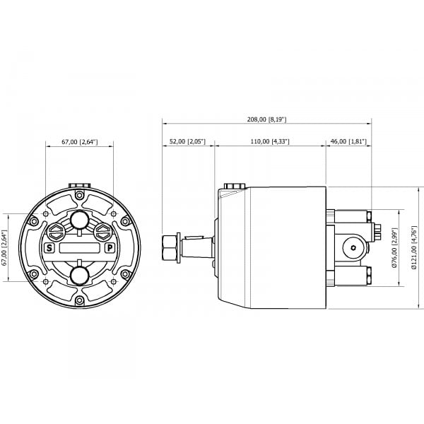 Hydraulische Steuerung MaviMare GF150T für Außenborder bis 150 Ps Lateral mounting cylinder 13