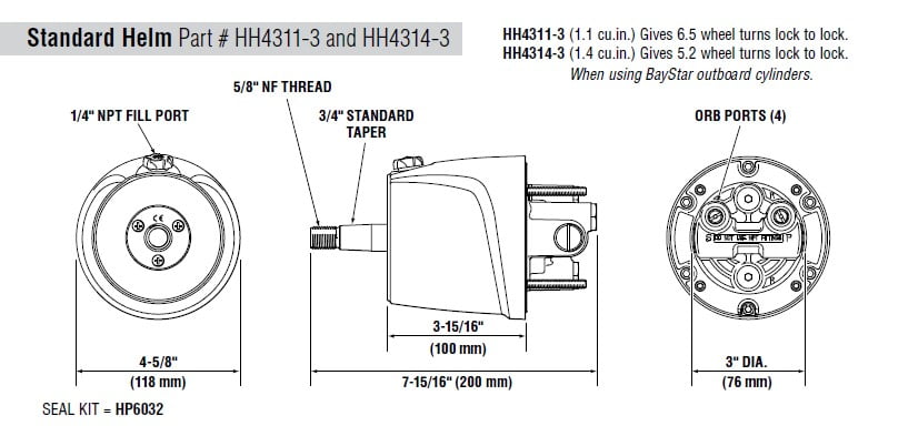 Hydraulische Steuerpumpe Baystar HH4314-3 (23cc) 6