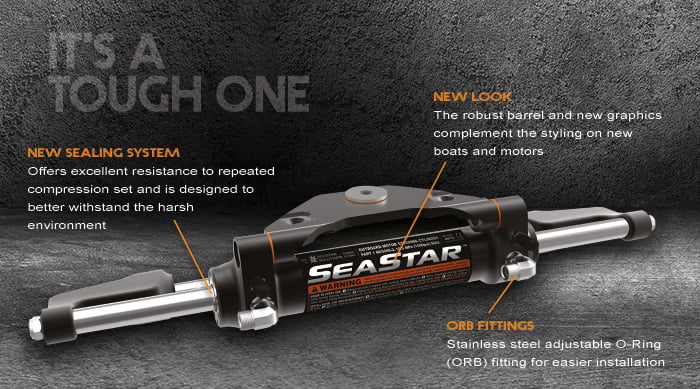 Hydraulikzylinder PRO für Außenborder SeaStar HC6345-3 Frontmontage 5