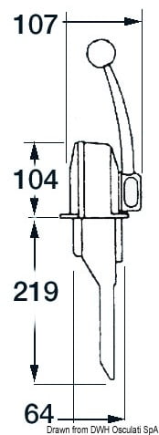 Einhebel-Schaltbox Ultraflex B501CHT/L einmotorig mit lock und trim - verchromt 8