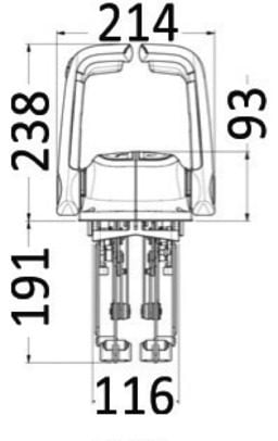 Zweihebel-Schaltbox Ultraflex B502BT/L für zwei Motoren mit lock und trim - gunmetal 12