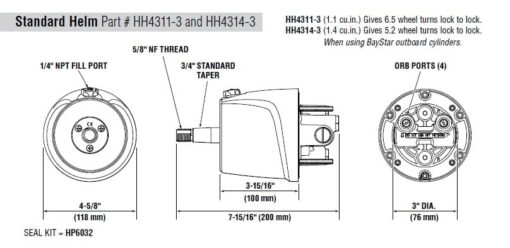 Hydraulische Steuerpumpe Baystar HH4314-3 (23cc) 4