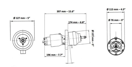 Hydraulische Steuerpumpe Ultraflex UP33T TILT (33 cc) 7