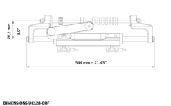 Hydraulikzylinder für Außenborder ULTRAFLEX UC128-OBF Frontmontage bis 300 PS 12