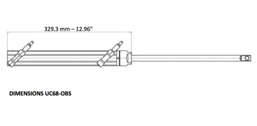 Hydraulikzylinder für Außenborder ULTRAFLEX UC128-OBF Frontmontage bis 300 PS 6