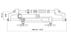 Hydraulikzylinder für Außenborder ULTRAFLEX UC94-OBF Frontmontage bis 150 PS 10