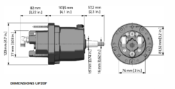 Hydraulische Steuerpumpe Ultraflex UP20F - UP20T (20 cc) 13