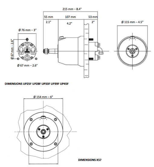 Hydraulische Steuerung Ultraflex Nautech-1 für Außenborder bis 300 Ps Frontaler Zylinder 4