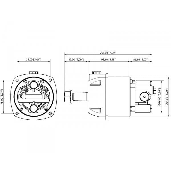 Hydraulische Steuerung MaviMare GF90BT für Außenborder bis 80 Ps 18 Hydraulische Steuerung MaviMare GF90BT für Außenborder bis 80 Ps