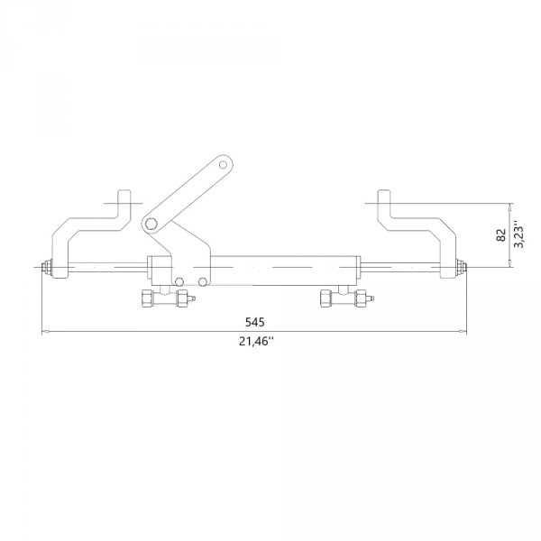 Hydraulikzylinder für Außenborder MaviMare MC90B Frontmontage bis 80 PS 5 Hydraulische Steuerung MaviMare GF90BT für Außenborder bis 80 Ps